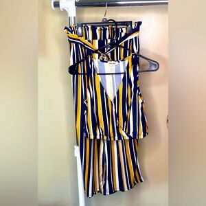 2pc ShoSho Paperbag waist pants with self tie set.